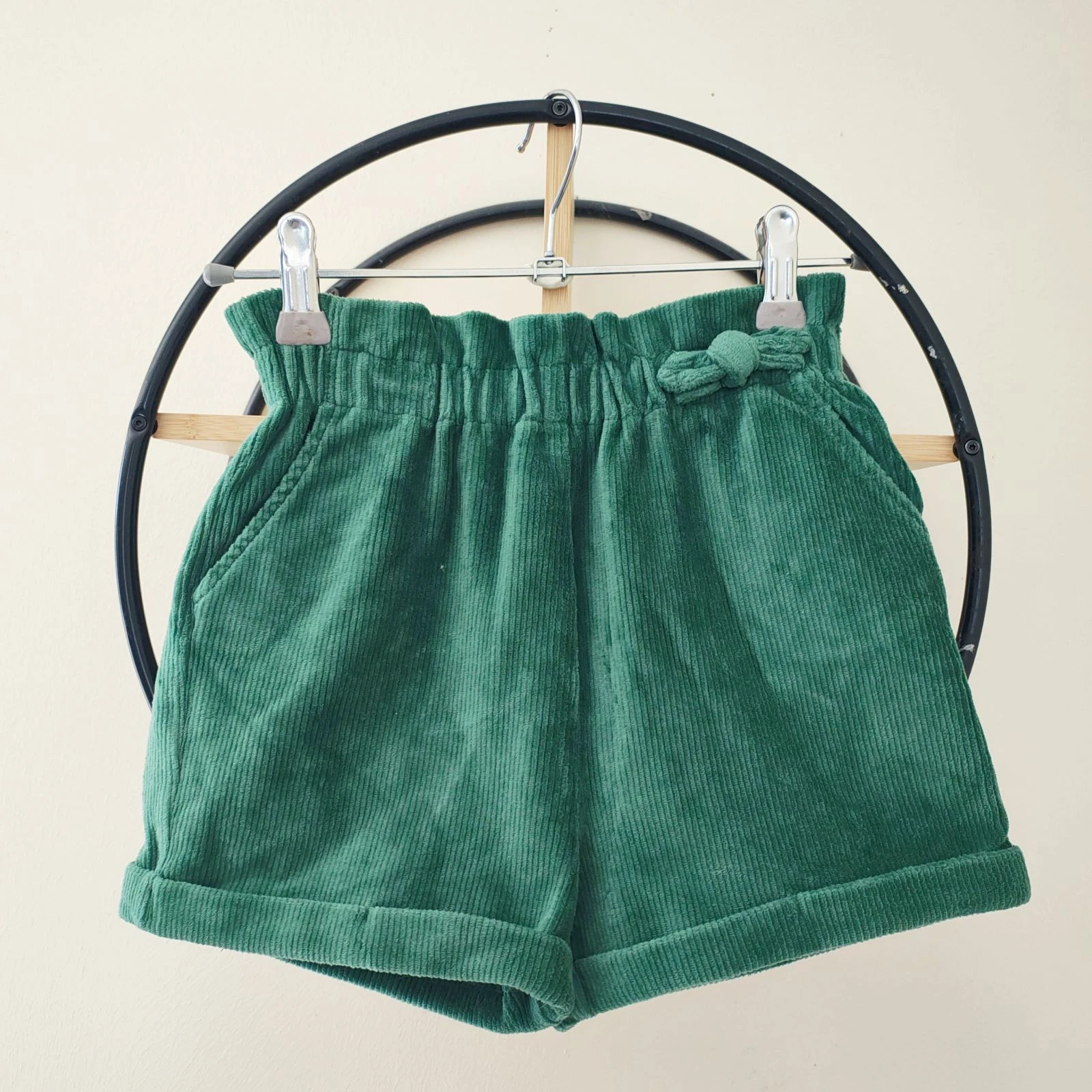 8 ans short velour côtelé vert Vertbaudet 